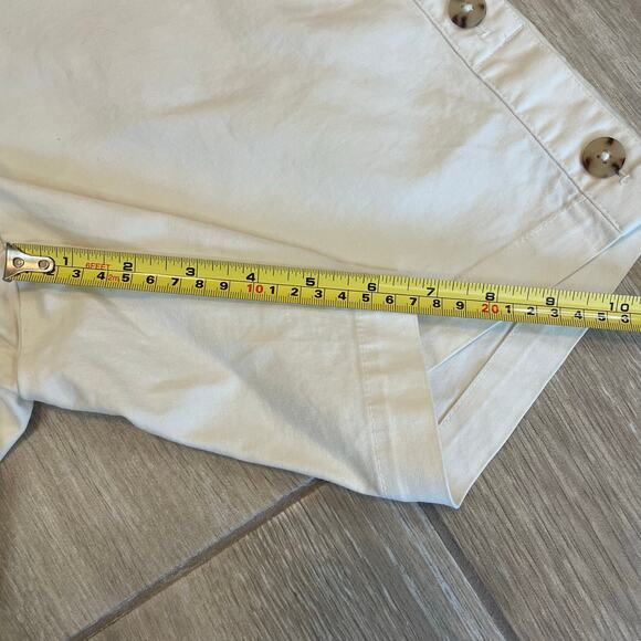 J. Jill Barley Side Button Shorts Size 6 NWT Linen Blend Cream MSRP $59 - Picture 10 of 10